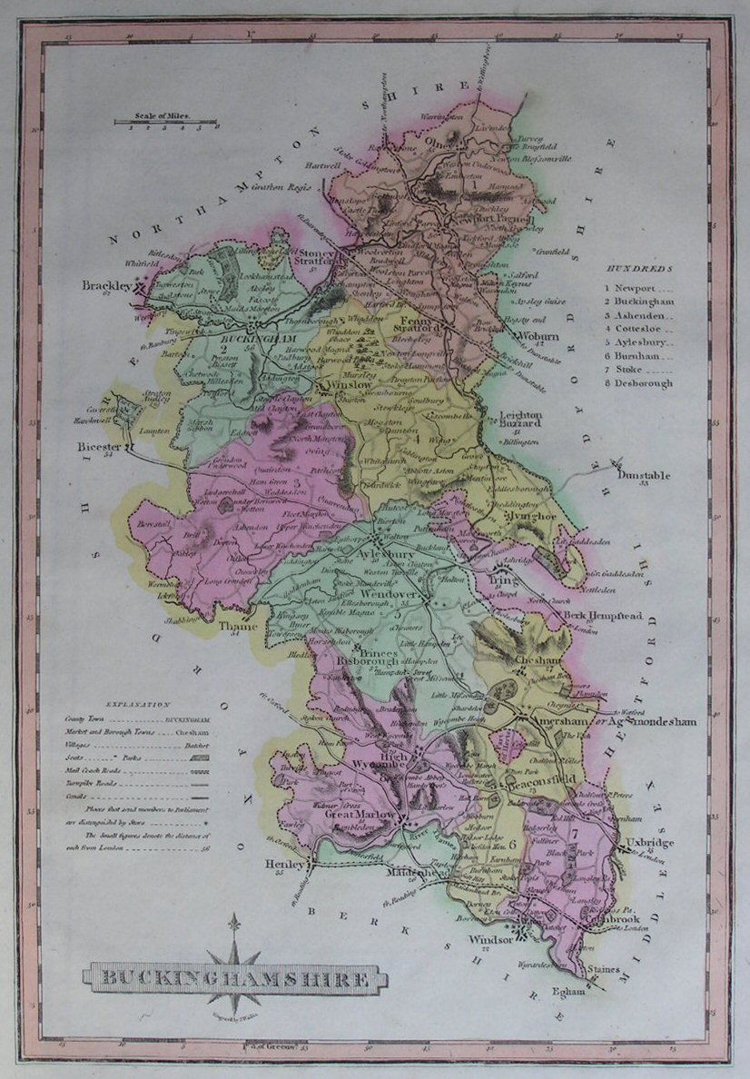 Map of Buckinghamshire - Wallis